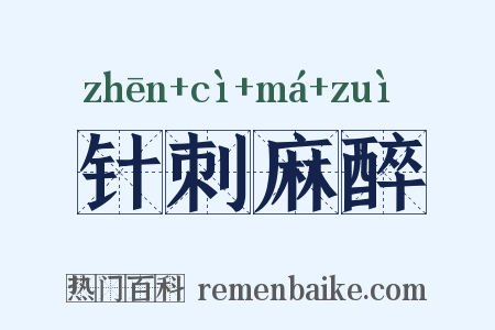 针刺麻醉是什么意思的图片